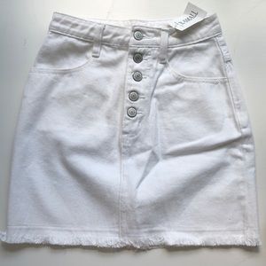 white rare brandy melvile distressed skirt